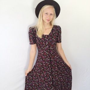 Vintage floral maxi dress